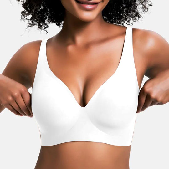 🔥Lowest price in the last 30 days🔥Jelly Wireless Womens Comfortable Wireless Bras Push Up Bralettes Seamless Tshirts Bras Deep V Everyday Bras