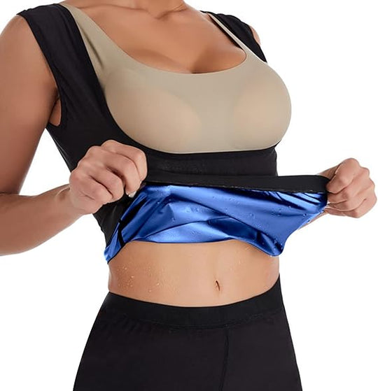 Finlin Sauna Fat Burning Belly Undershirt Fitness Sweat Suit Running Sportswear Sweat Undershirt Corset Women