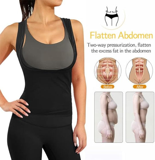 Finlin Sauna Fat Burning Belly Undershirt Fitness Sweat Suit Running Sportswear Sweat Undershirt Corset Women