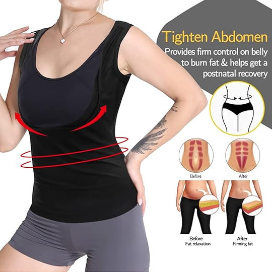 Finlin Sauna Fat Burning Belly Undershirt Fitness Sweat Suit Running Sportswear Sweat Undershirt Corset Women