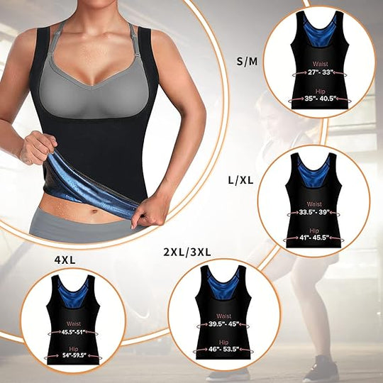 Finlin Sauna Fat Burning Belly Undershirt Fitness Sweat Suit Running Sportswear Sweat Undershirt Corset Women