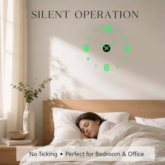 🔥🕒Modern 3D Digital Wall Clock – Silent Acrylic Luminous Wall Decor, Night Glow Easy-Read Time Display, Stylish Home Decoration & Gift