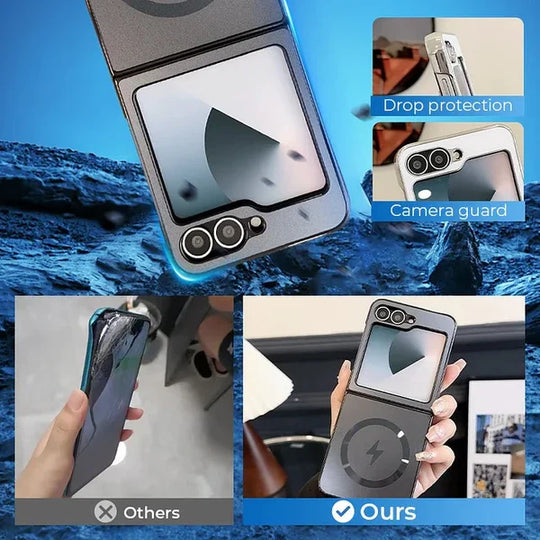 Electroplated Frosted Magnetic Cover for Samsung Galaxy Z Flip Series