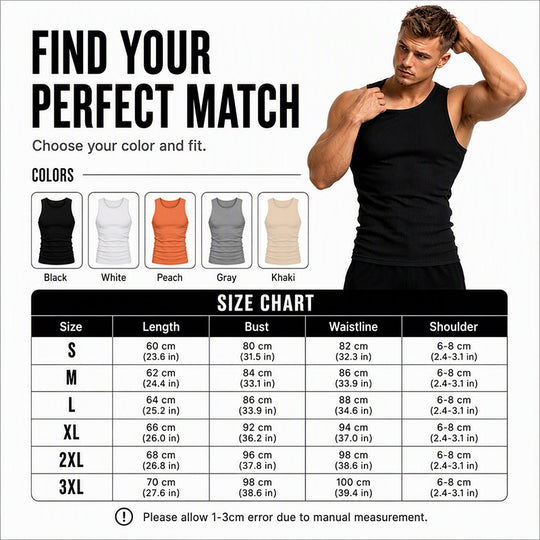 Men's  Wide Strap Ribbed Tank Top
