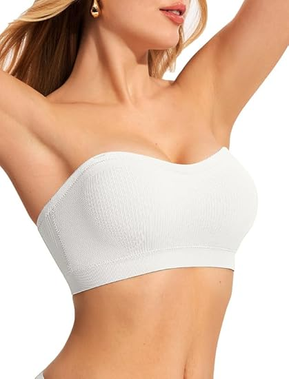 ProKloud Strapless Push Up Bras for Women Wireless Bandeau Bra Non-Slip Silicone Tube Top Padded Convertible Bralette
