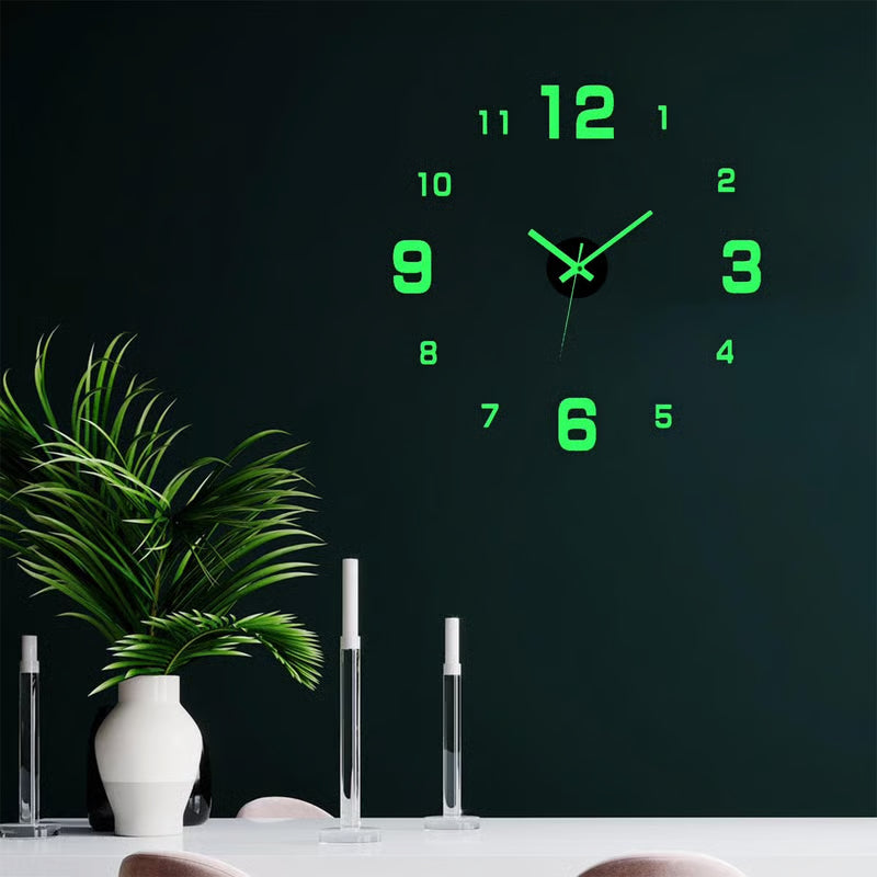 🔥🕒Modern 3D Digital Wall Clock – Silent Acrylic Luminous Wall Decor, Night Glow Easy-Read Time Display, Stylish Home Decoration & Gift