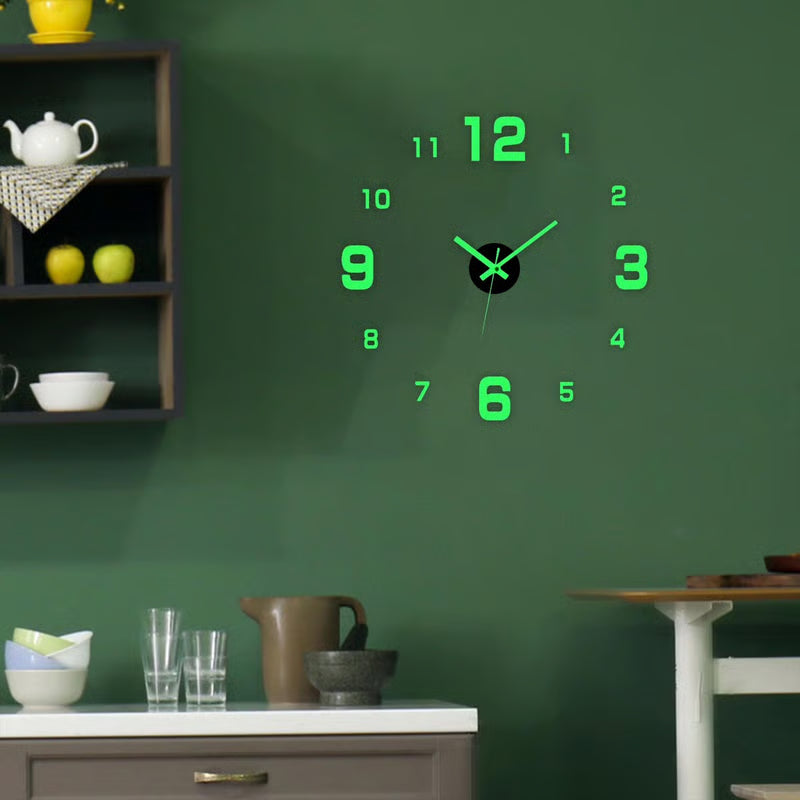 🔥🕒Modern 3D Digital Wall Clock – Silent Acrylic Luminous Wall Decor, Night Glow Easy-Read Time Display, Stylish Home Decoration & Gift
