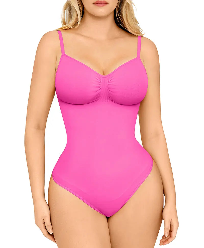 FeelinGirl Seamless Covered Bust Jumpsuit Thong Bodysuit Fit Comfort Slimming Womenswear 1 Breathable Hip Tops Soft Deals For You Days Body Hugging bodysuit shapewear Summervibes