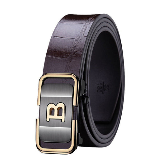 Meeste krokodillimustriga automaatne pandlaga vöö