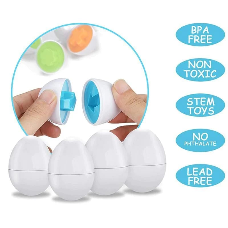 🎁✨Easter Day Hot sale🔥Cognitive Development Geometric Eggs ( 12 Eggs One Set )
