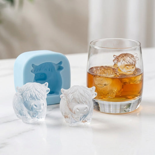 Mini Highland Cow Ice Cube Mold – Cute 3D Ice for Drinks, Parties & Gifts