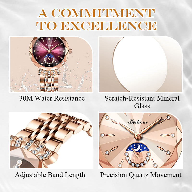 ⏳VÄLKMÜÜK! 49% SOODUSTUST! 🔥Naiste moodne teemantkuutähega käekell