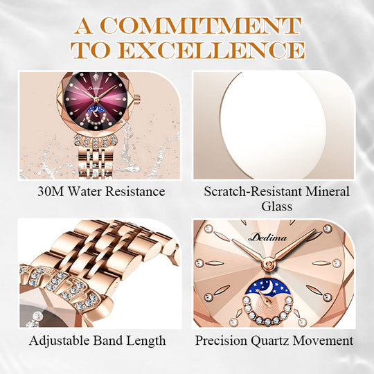 ⏳VÄLKMÜÜK! 49% SOODUSTUST! 🔥Naiste moodne teemantkuutähega käekell