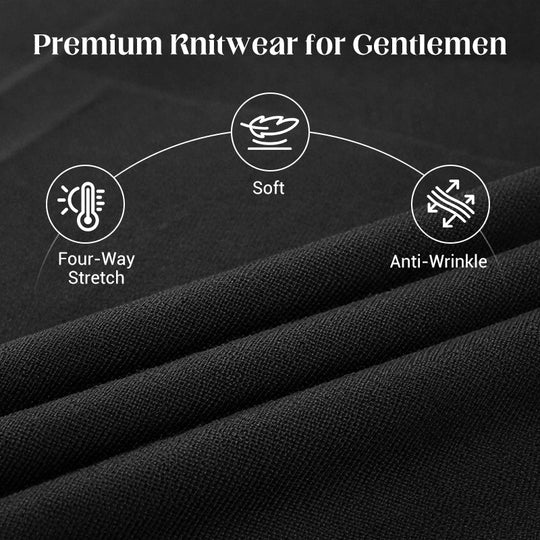 ✨Vīriešu vienkrāsains augstākās kvalitātes džemperis ar apkakli