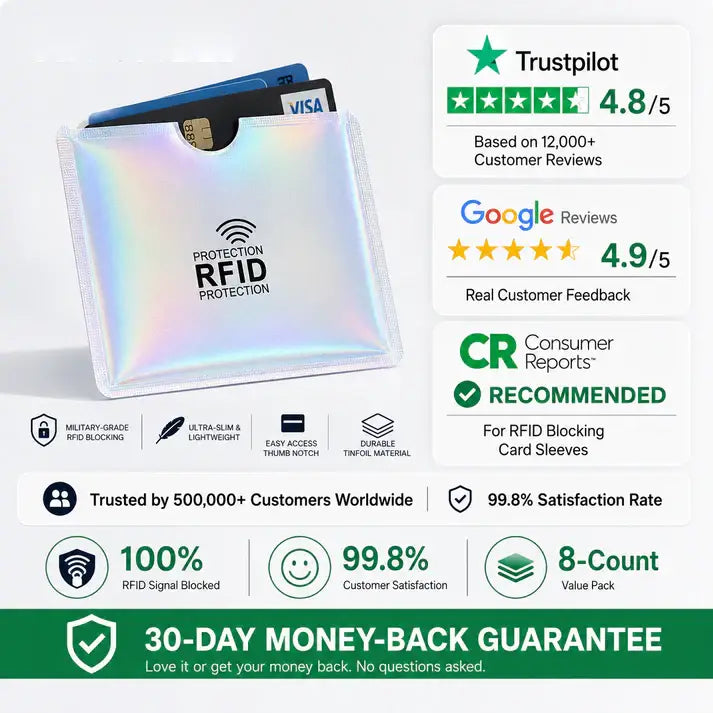 💥5 Sets / Pack💥RFID Blocking Sleeves for Credit Cards