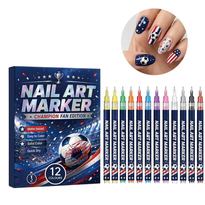 🔥12-color fan-themed nail art brushes