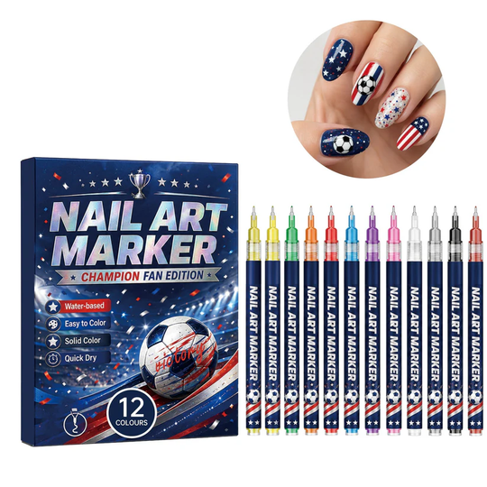 🔥12-color fan-themed nail art brushes