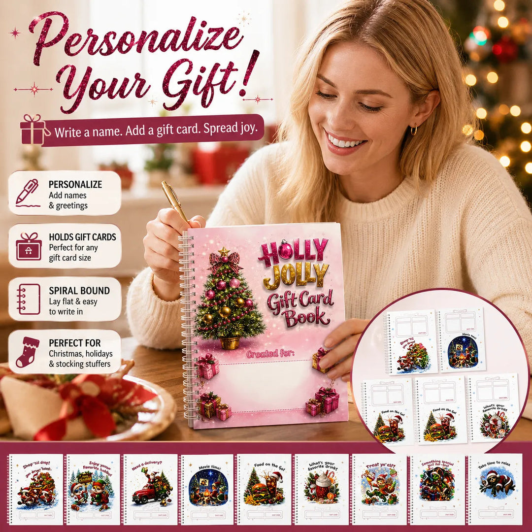 🎅Christmas Gift Card Booklet 👍DIY Spiral-Bound Christmas Gift Card Holder Book