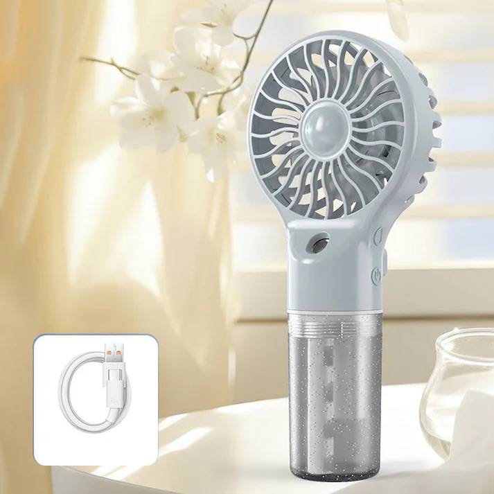 🏖️❄️Portable Handheld Mist Cooling Fan💦