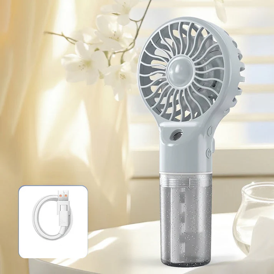 🏖️❄️Portable Handheld Mist Cooling Fan💦