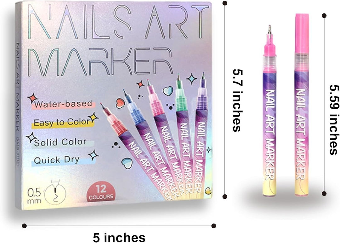 🎁Christmas Best Gift For Kids⏳🎨12 Colors Nail Art Pens Set