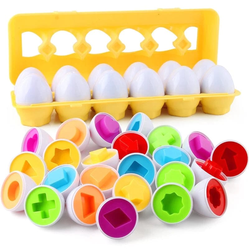 🎁✨Easter Day Hot sale🔥Cognitive Development Geometric Eggs ( 12 Eggs One Set )