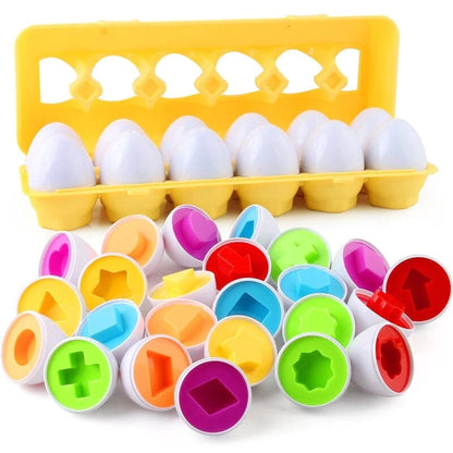 🎁✨Ostern Tag Heißer verkauf🔥Geometrische Eier zur kognitiven Entwicklung (12 Eier, ein Set)