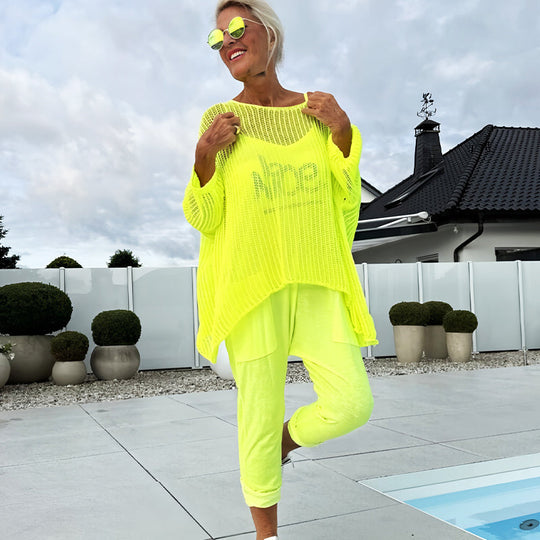 💜 DERNIER JOUR DE PROMOTION - 50 % DE RÉDUCTION💜Combinaison imprimée à lettres pour femme + blouse ajourée