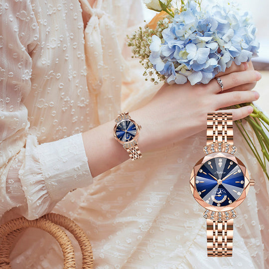 ⏳VÄLKMÜÜK! 49% SOODUSTUST! 🔥Naiste moodne teemantkuutähega käekell