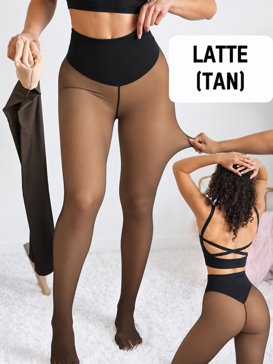 Viral One-Seam Shaping Fleece Leggings – High-Waisted Tummy Control & Warmth