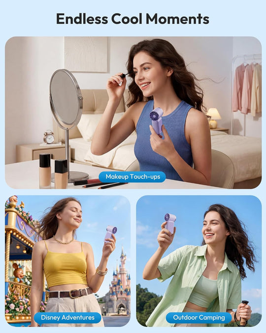 Turbo Handheld Fan – 16900 RPM, 6 speeds, LED display