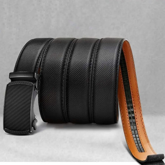 🔥🎁Promozione dell'ultimo giorno 50% di sconto💕Cintura a cricchetto in pelle con fibbia regolabile