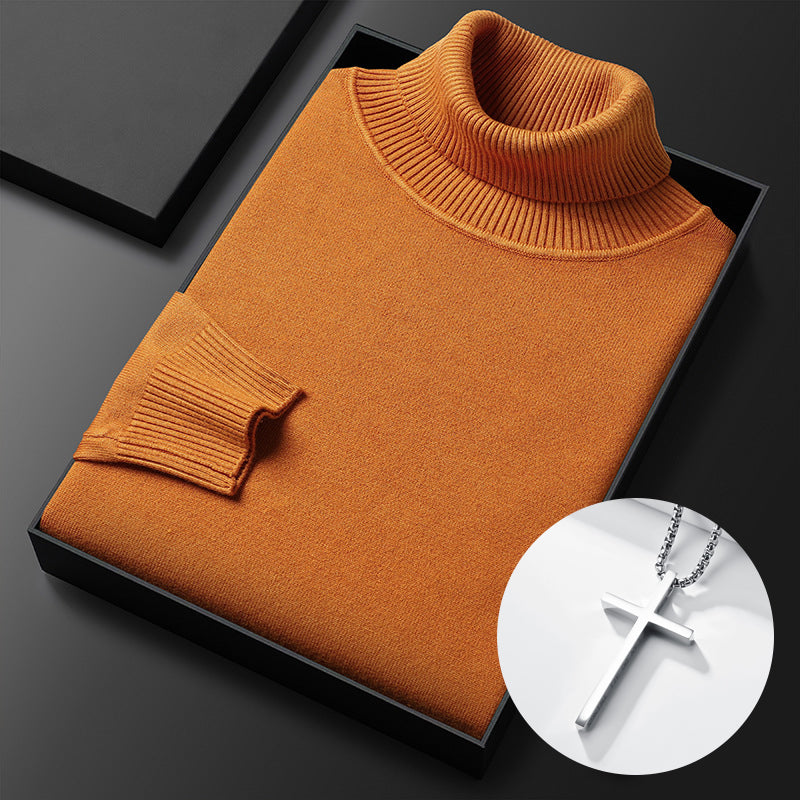 ✨Vīriešu vienkrāsains augstākās kvalitātes džemperis ar apkakli