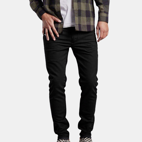 👖Men’s Casual Slim-Fit Solid Color Pants+Belt