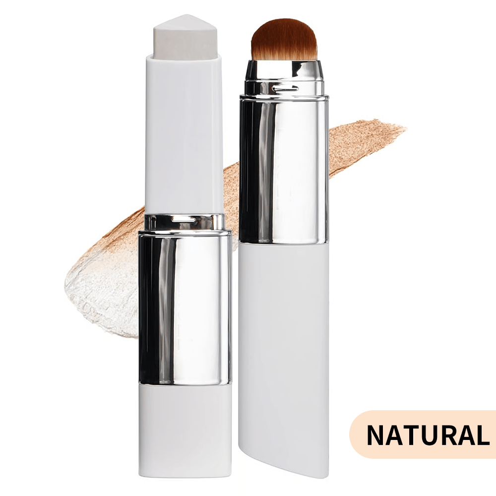 🎉BUY 1 GET 1 FREE🎉[OFFICIAL PRODUCT] Cover Cream Stick V w/ Detachable Brush - Korean Skin Care Color-Changing Foundation Stick with Collagen Capsules (0.45 oz)