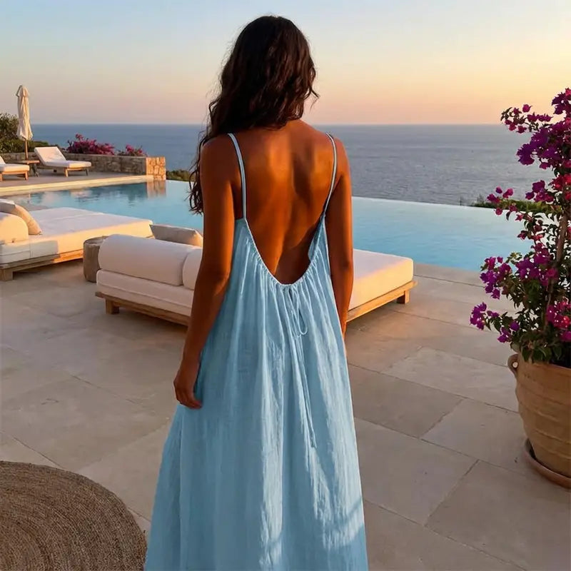 💃Women's Solid Color Cami Lounge Dress💕