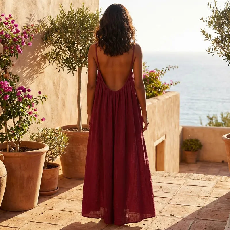 💃Women's Solid Color Cami Lounge Dress💕