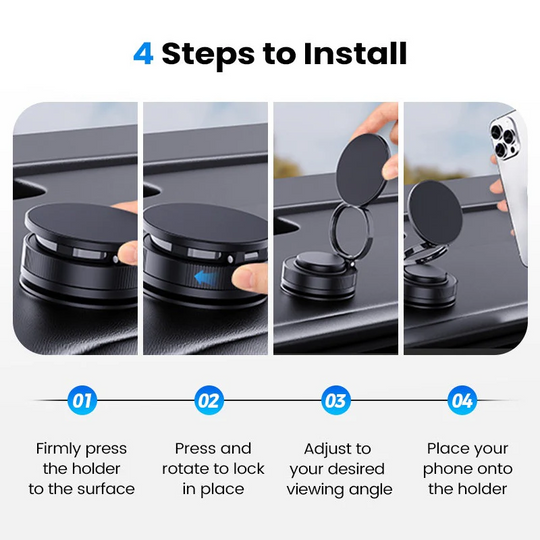 ⏳Limited-time off⏰360° Adjustable Vacuum Magnetic Phone Holder📱🚗