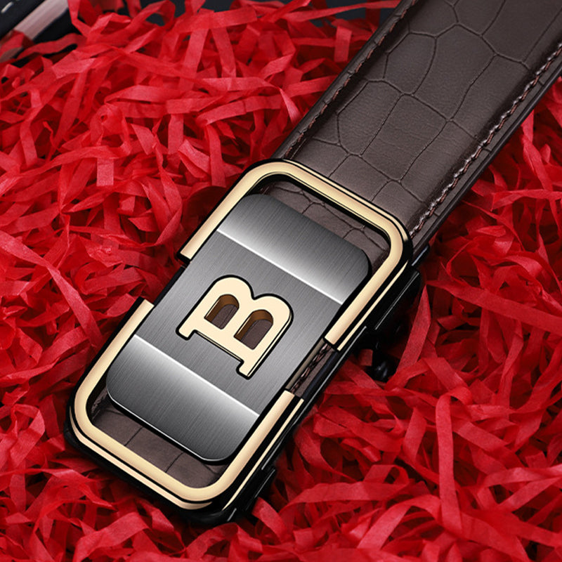 Curea pentru bărbați cu model de crocodil cu cataramă automată