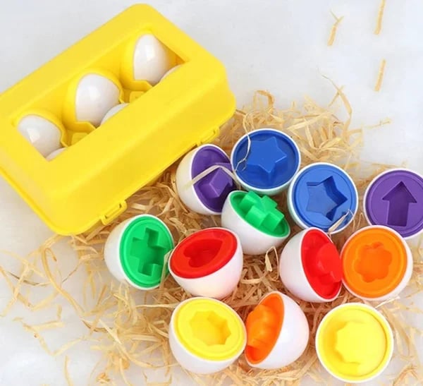 🎁✨Easter Day Hot sale🔥Cognitive Development Geometric Eggs ( 12 Eggs One Set )