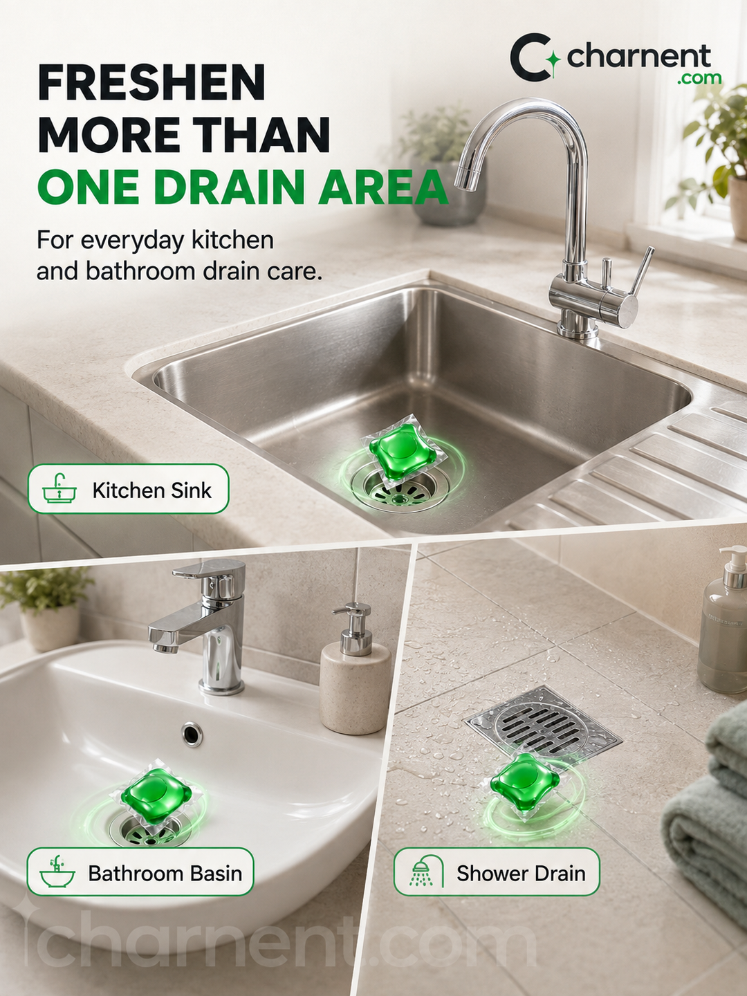🥳2026 HOT SALE🥳💞50K+ SOLD!｜Drain Deodorizer Pods – Bio‑enzyme formula neutralizes smells at the source. Instant fresh scent, no harsh chemicals. Say goodbye to embarrassing odours. 🚰✅