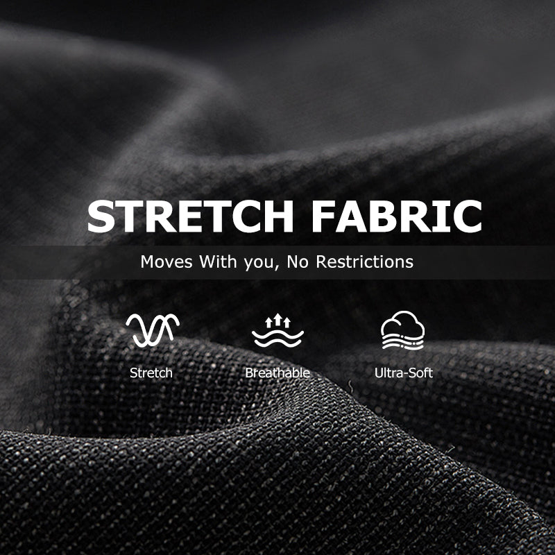 👖Men’s Casual Slim-Fit Solid Color Pants+Belt