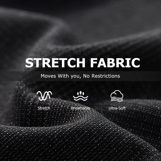 👖Men’s Casual Slim-Fit Solid Color Pants+Belt