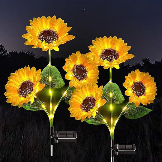 🎅Christmas Sale🌻50K+ SOLD! 🎁✨Sunflower Solar Garden Stake Led Lights