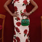 🎉Hot Sale 49% KORTING🥳Cheongsam-stijl maxi-jurk met rozenprint, gelaagde uitlopende mouwen en stretch