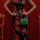 🎉Hot Sale 49% KORTING🥳Cheongsam-stijl maxi-jurk met rozenprint, gelaagde uitlopende mouwen en stretch