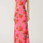 🎉Hot Sale 49% KORTING🥳Cheongsam-stijl maxi-jurk met rozenprint, gelaagde uitlopende mouwen en stretch