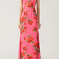 🎉Hot Sale 49% KORTING🥳Cheongsam-stijl maxi-jurk met rozenprint, gelaagde uitlopende mouwen en stretch
