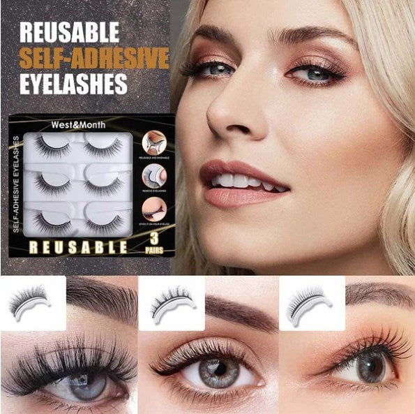 💜 DERNIER JOUR DE PROMOTION - 50 % DE RÉDUCTION💜Faux cils réutilisables auto-adhésifs