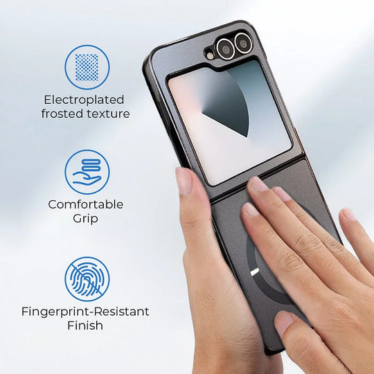 Electroplated Frosted Magnetic Cover for Samsung Galaxy Z Flip Series